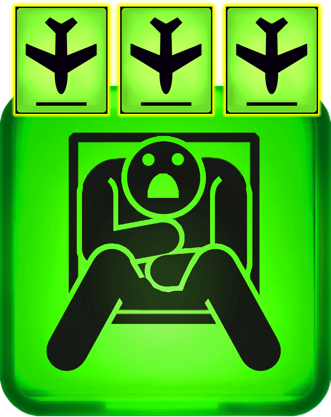 Economy Class Spins bonus screen with an active airport feature