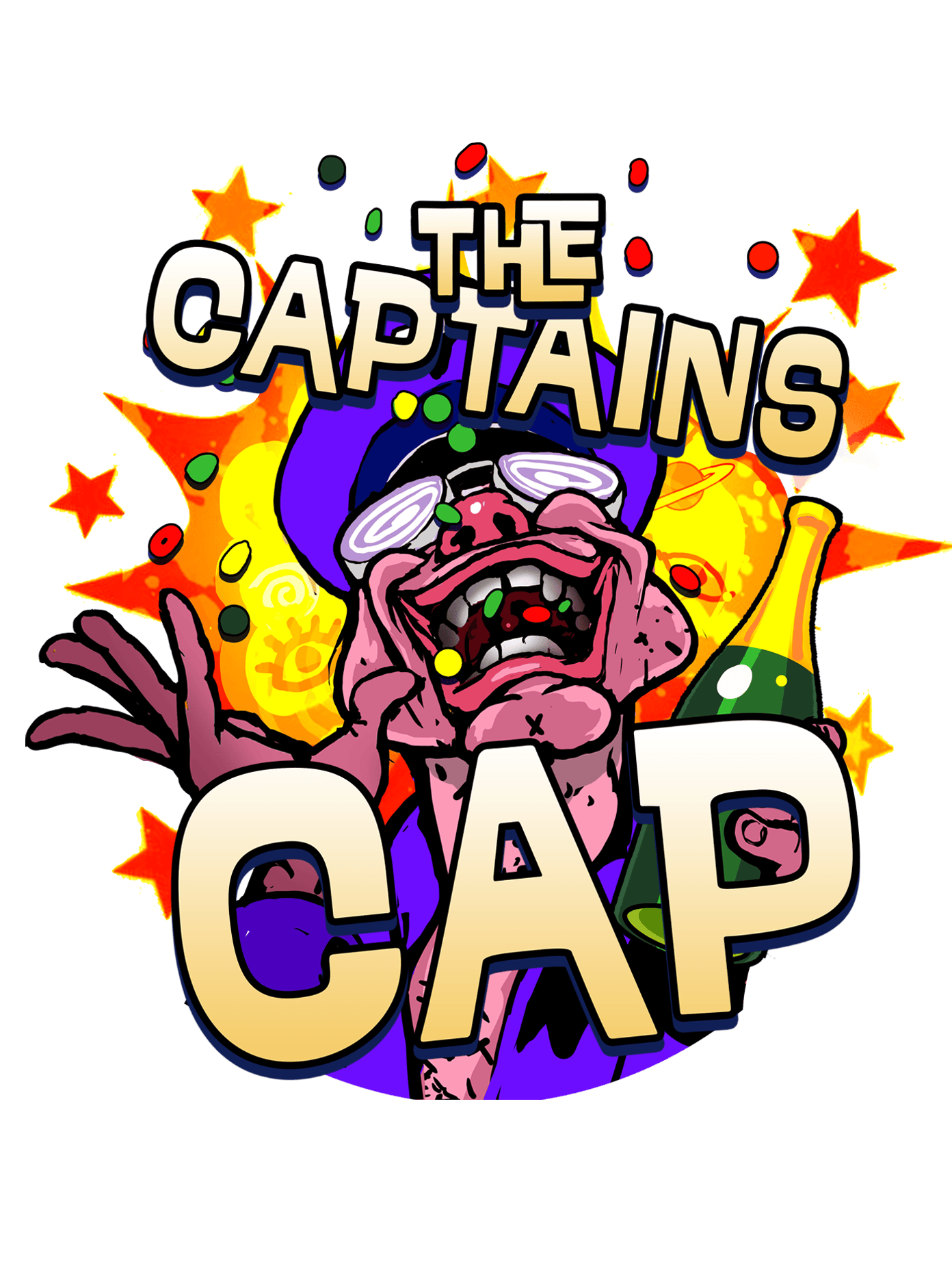 Captains Cap maximum payout artwork with airport security character